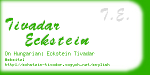 tivadar eckstein business card